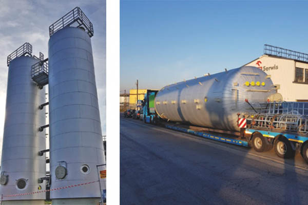 Tank for heavy oils