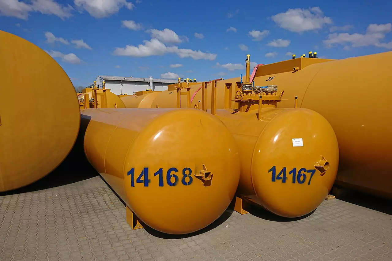 Underground LPG tanks