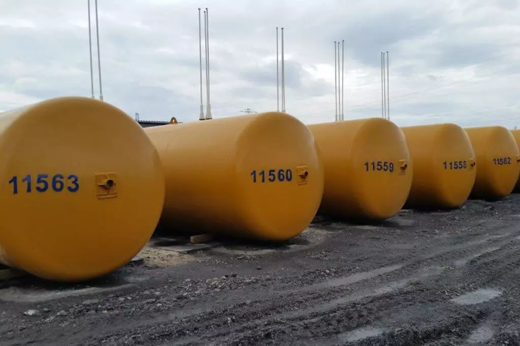 Underground LPG tanks